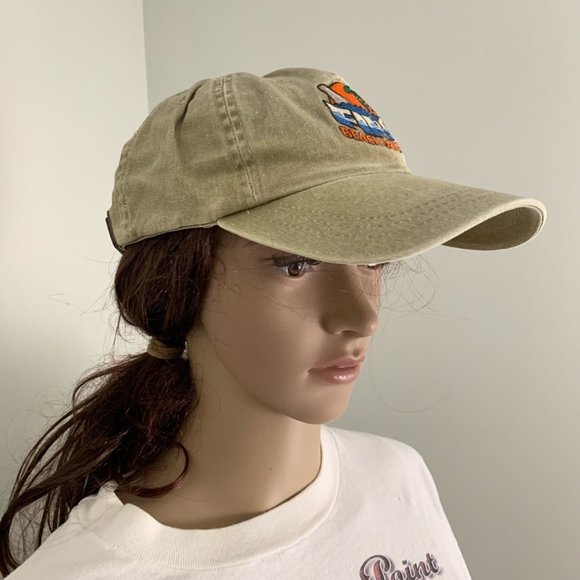 Vintage 90s Dad Hat Fins Beach Bar Grill Embroidered Strapback Unisex - Picture 3 of 9